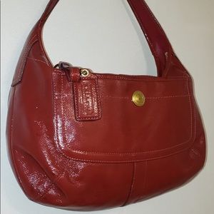 Vintage Coach Cherry Red Leather Handbag